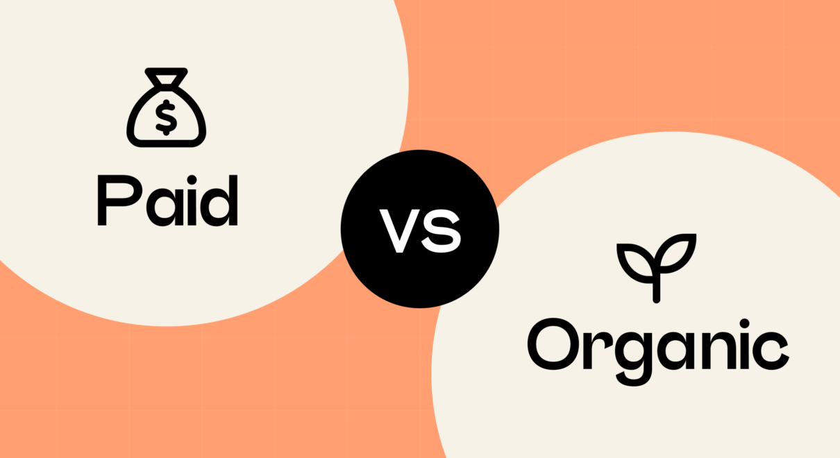 paid vs organic text