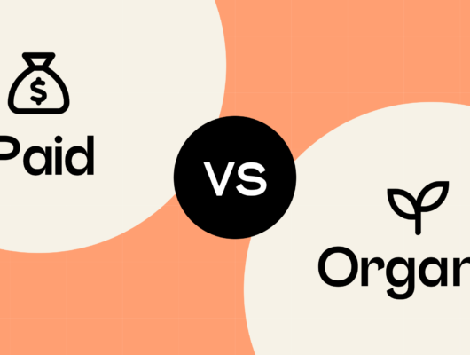 paid vs organic text