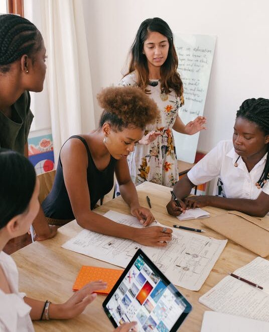 people working together