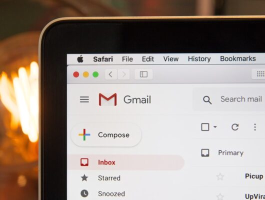 gmail shown on the screen
